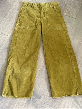 BDG Olive Green Corduroy Straight-Leg Pants